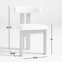 Ceremonie Natural Boucle Dining Chair by Athena Calderone