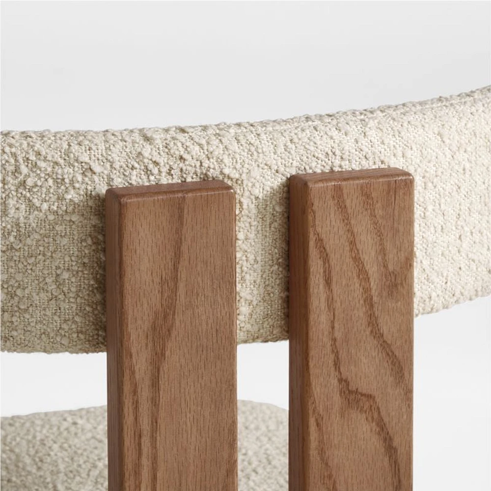 Ceremonie Natural Boucle Dining Chair by Athena Calderone