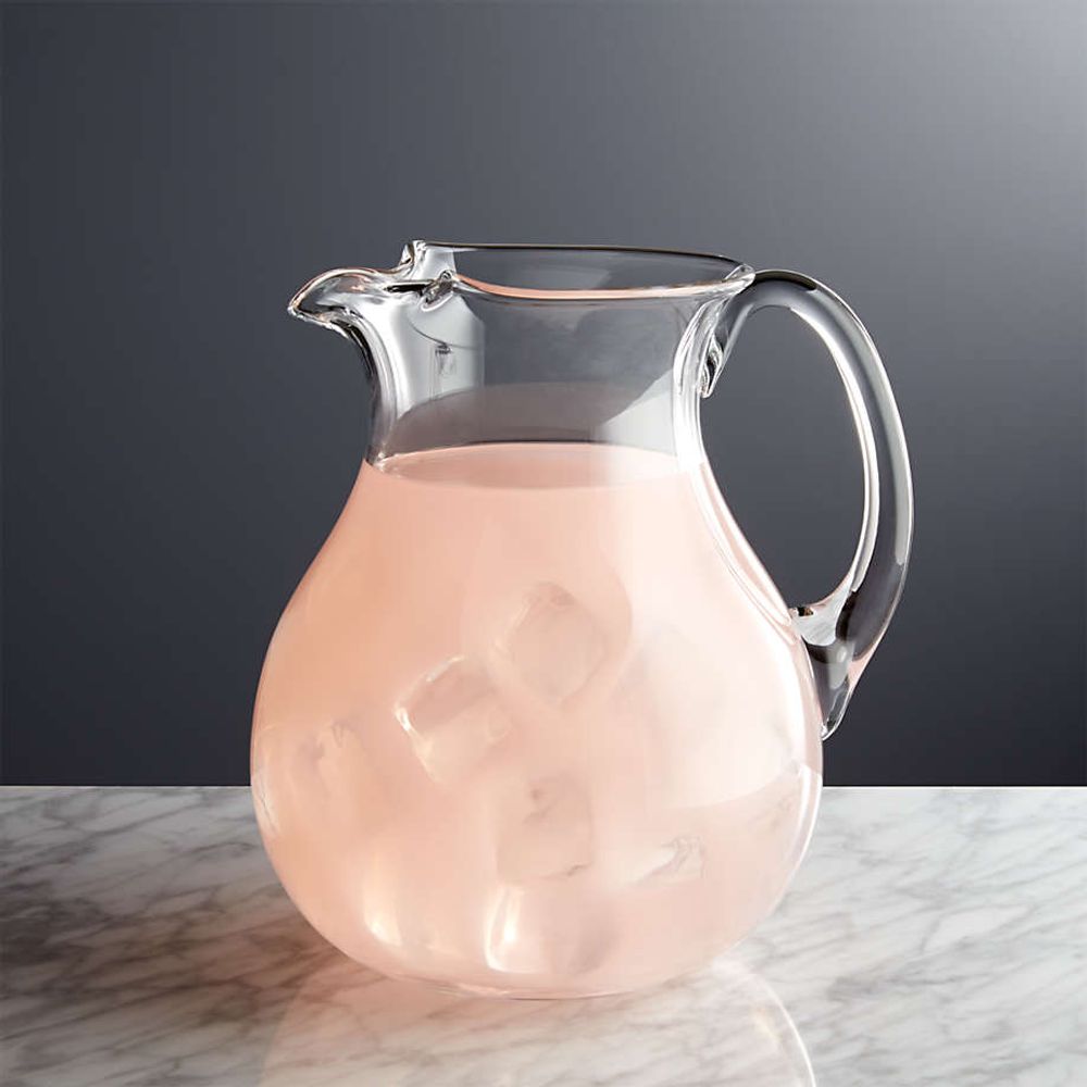 Crate&Barrel Glass Pitcher with Stainless Steel Infuser