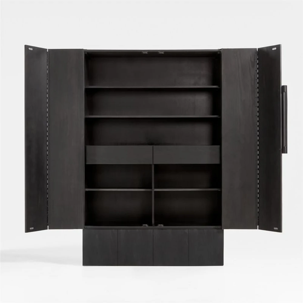 Chalot Ebonized Wood 2-Door Storage Cabinet by Leanne Ford
