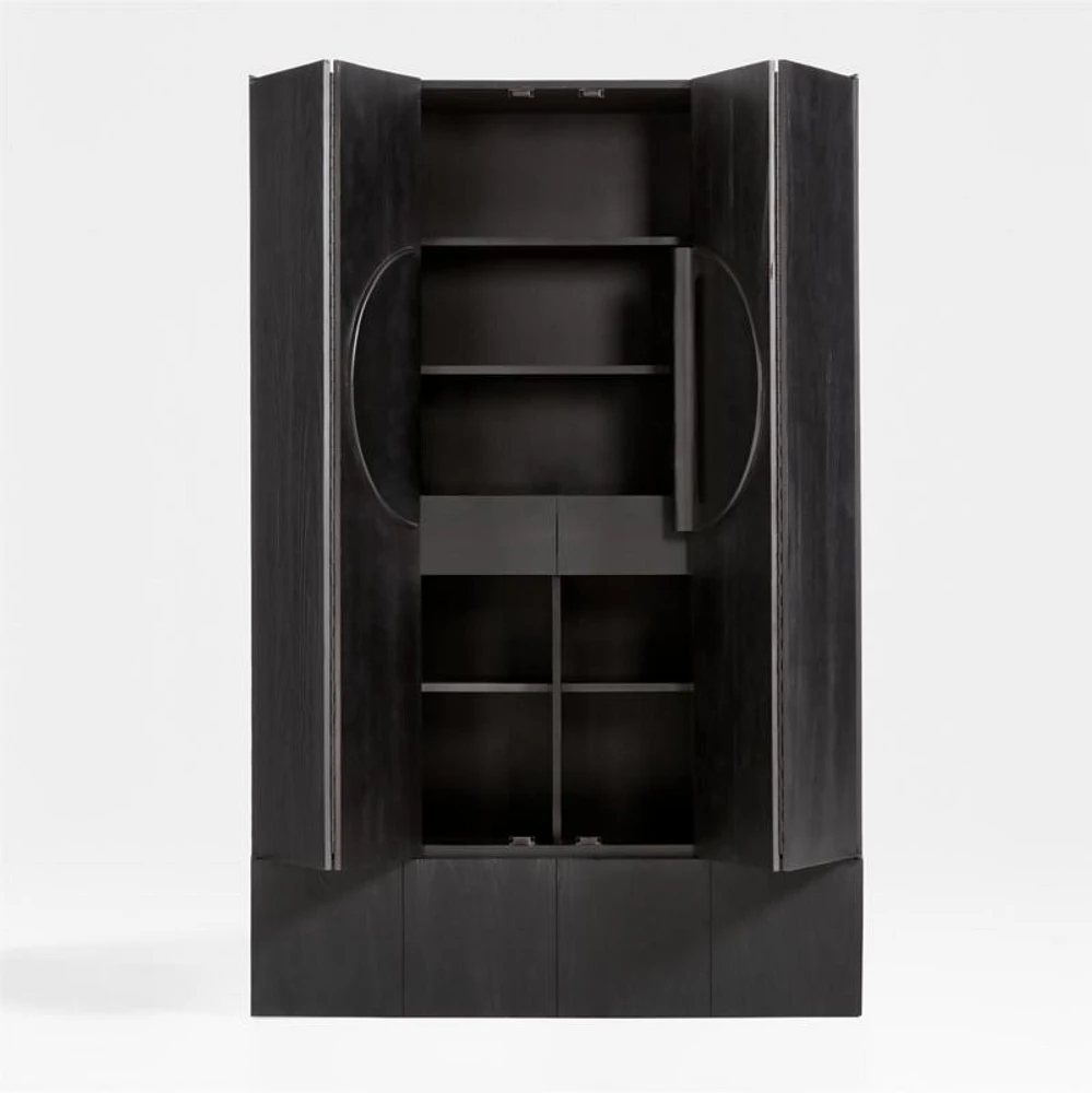 Chalot Ebonized Wood 2-Door Storage Cabinet by Leanne Ford