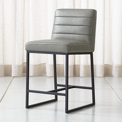 Channel Leather Counter Stool