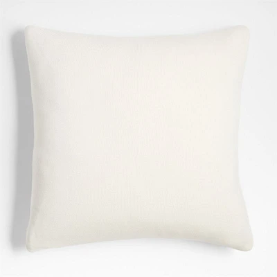 Chantilly Pampas Ivory Knit 23"x23" Throw Pillow Cover