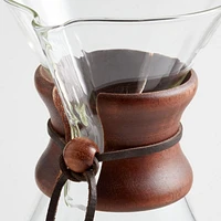 Chemex® -Cup Glass Pour-Over Coffee Maker with Dark Wood Collar