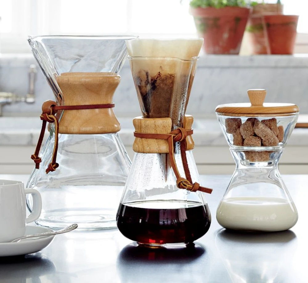 Chemex ® -Cup Glass Pour-Over Coffee Maker with Natural Wood Collar