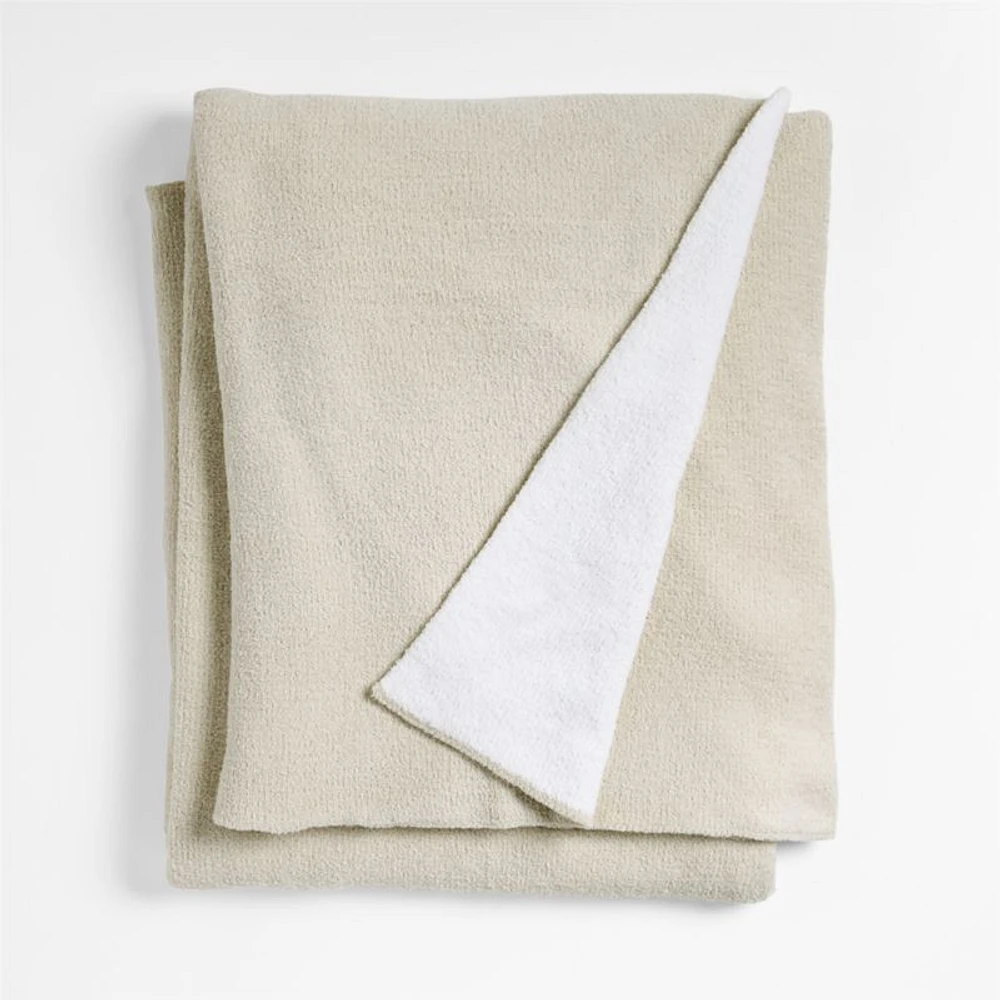 Reversible Stone Tan Chenille Kid Blanket