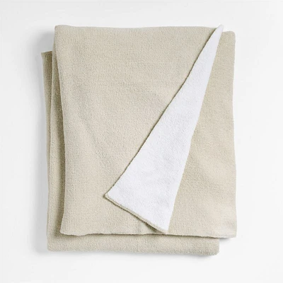 Reversible Stone Tan Chenille Kid Blanket