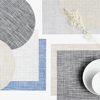 Chilewich ® Oval Crepe Neutral Easy-Clean Vinyl Placemat