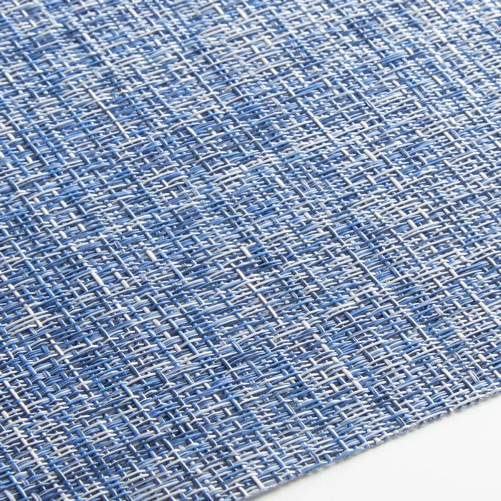 Chilewich ® Rectangular Crepe Blue Easy-Clean Vinyl Placemat
