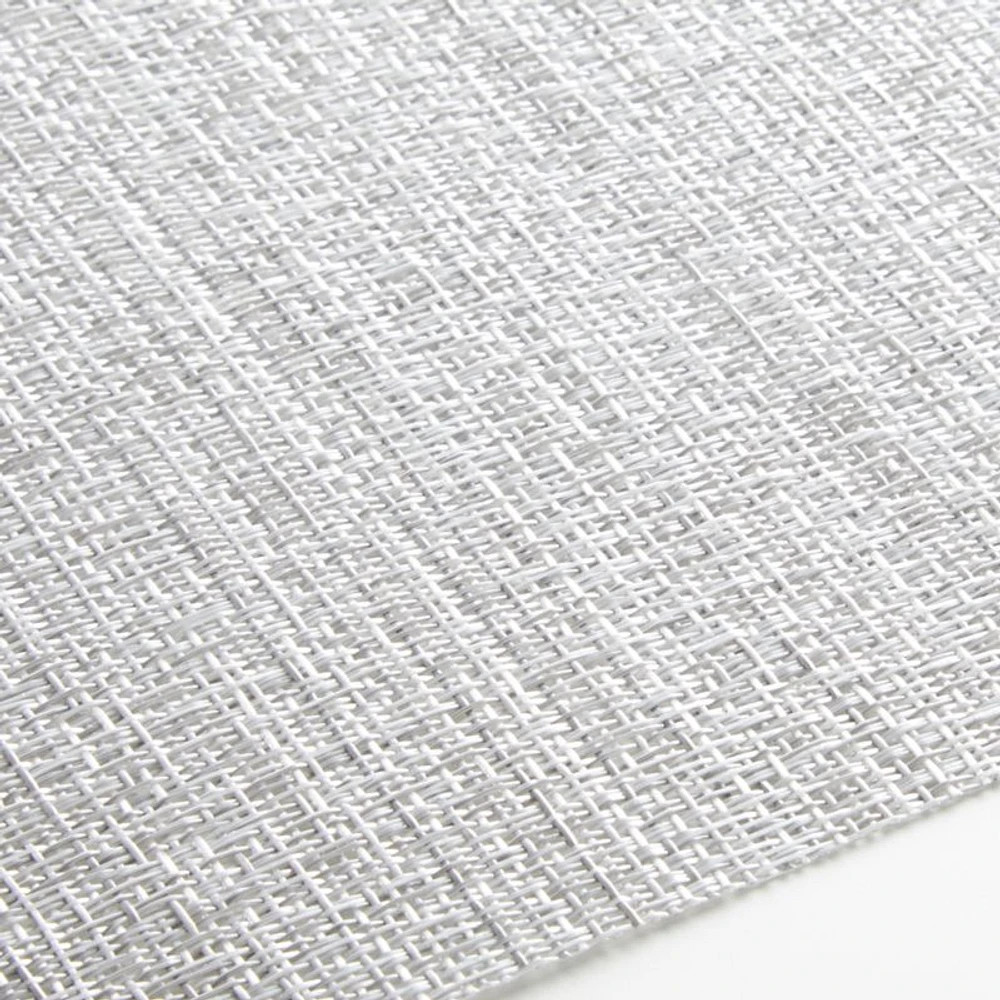 Chilewich ® Rectangular Crepe Silver Easy-Clean Vinyl Placemat