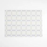 Chilewich® Light Navy and Verte Green Rectangular Tile Easy-Clean Vinyl Placemat