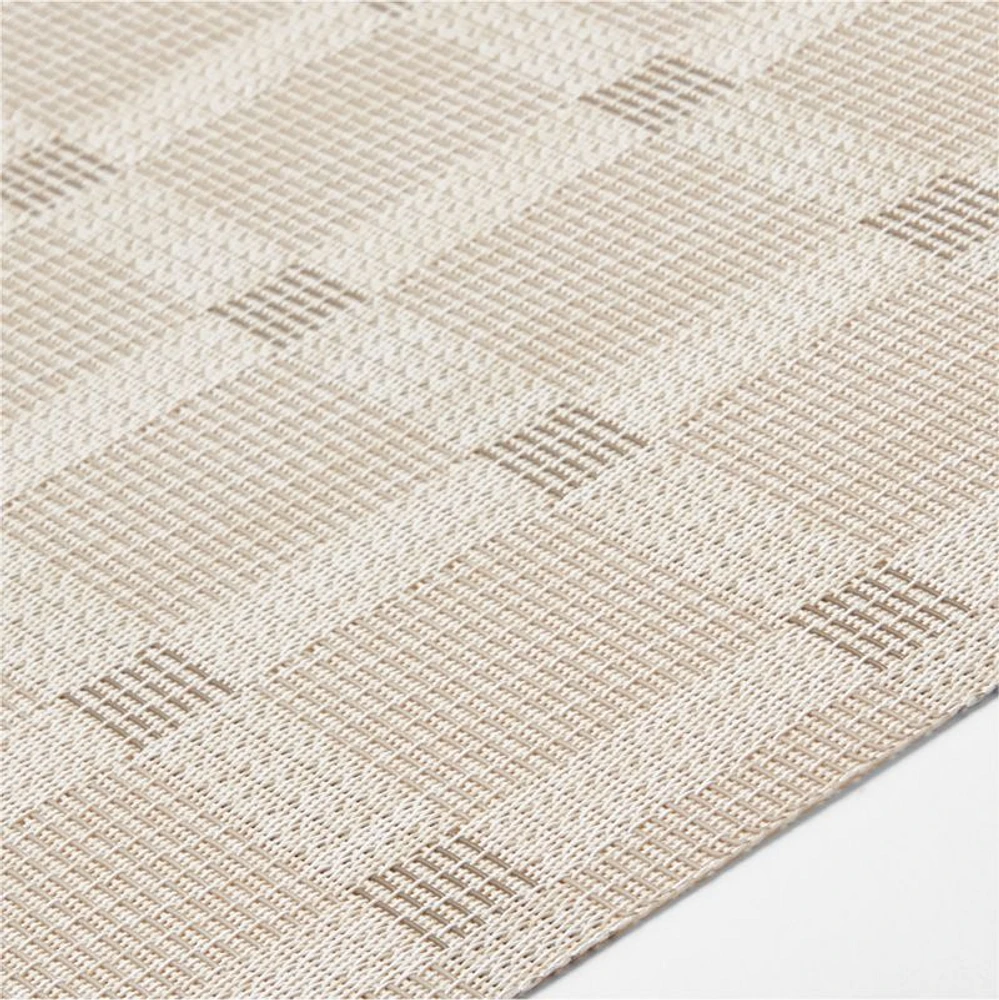 Chilewich® Natural Taupe and Calm Beige Rectangular Tile Easy-Clean Vinyl Placemat
