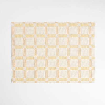 Chilewich® Savannah Yellow and Soleil Yellow Rectangular Tile Easy-Clean Vinyl Placemat