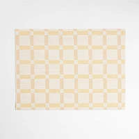 Chilewich® Savannah Yellow and Soleil Yellow Rectangular Tile Easy-Clean Vinyl Placemat