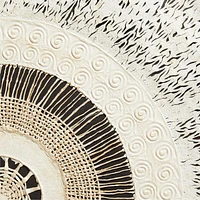 "Circulo de Papel" by Julio Laja Chichicaxtle 43"x43" in White Oak Frame Hand-Crafted Paper Wall Art