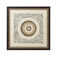 "Circulo de Papel" Framed Hand-Crafted Paper Wall Art 43"x43" by Julio Laja Chichicaxtle