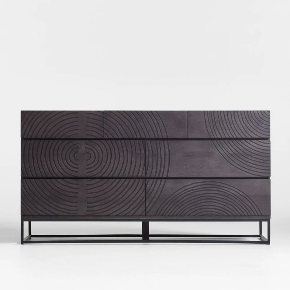Circulus Black 7-Drawer Dresser