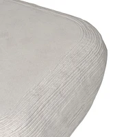 Cirri White Concrete 31.5" Rounded Square Coffee Table