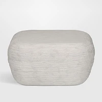 Cirri White Concrete 31.5" Rounded Square Coffee Table
