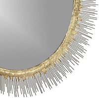 Clarendon Brass Large Round Wall Mirror 32"
