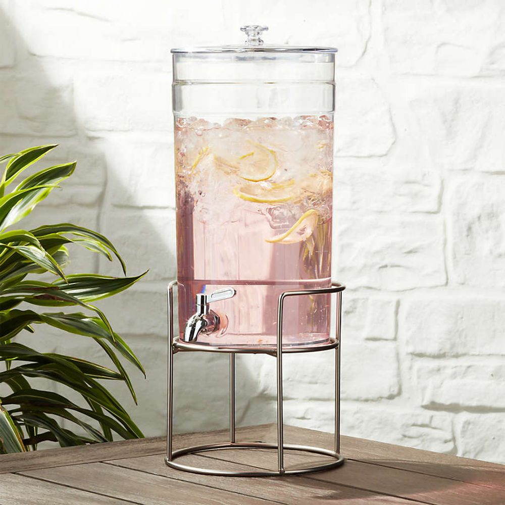 Glass Drink Dispenser + Reviews | Crate & Barrel