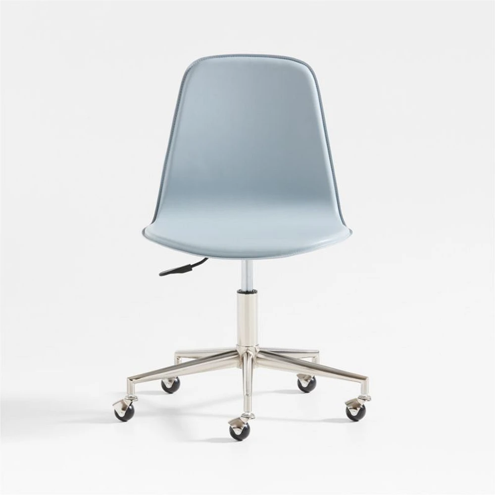 Class Act Mist Blue and Silver Adjustable Kids Desk Chair