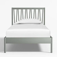 Classic Laurel Green Wood Kids Twin Bed