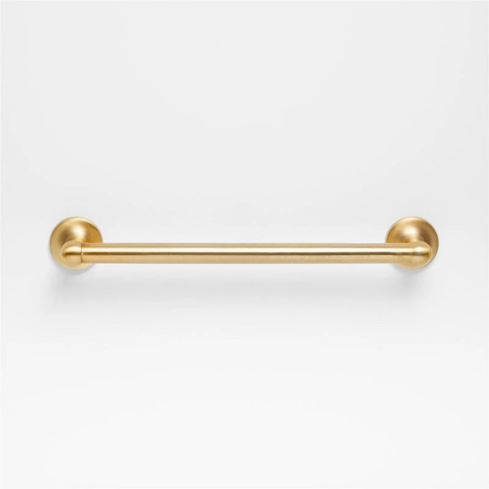 Classic 6" Round Brushed Brass Cabinet Drawer Bar Pull