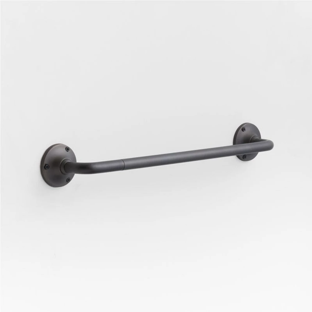 Classic Round Brushed Bronze Bath Towel Bar 18"