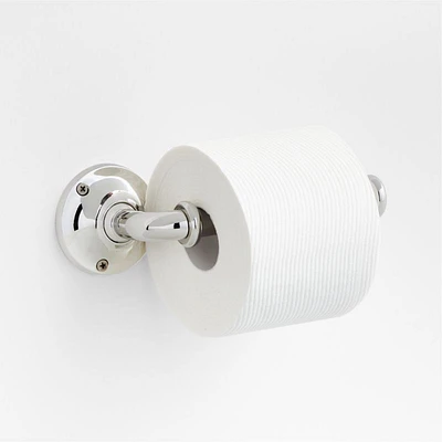 Classic Round Polished Chrome Wall-Mounted Toilet Paper Holder