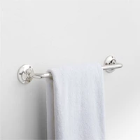 Classic Round Polished Chrome Bath Towel Bar 18"