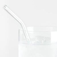 Clear Glass Straws, Set of 4