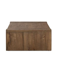 Cleave Brown Oak Wood 60" Rectangular Coffee Table