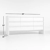 Clemente Whitewashed Ash 9-Drawer Dresser