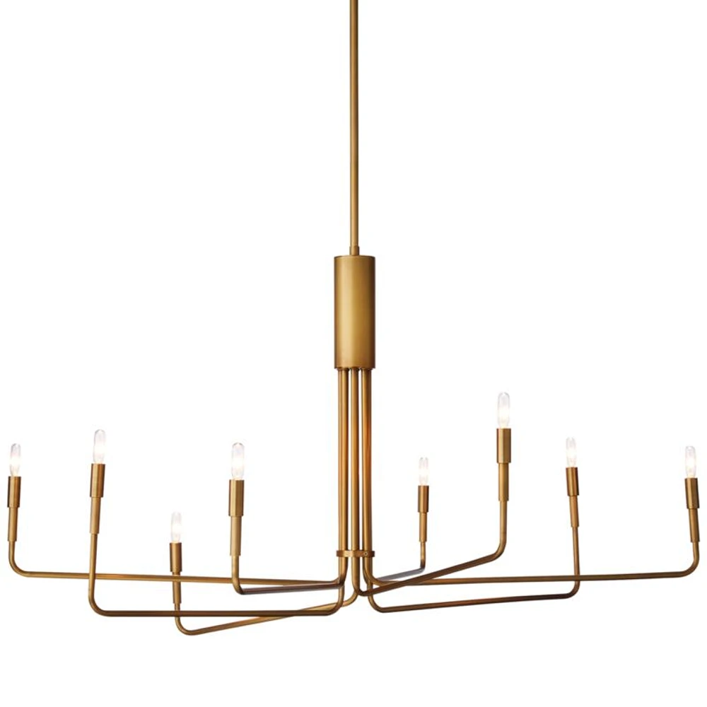 Clive 8-Arm Brass Chandelier Light