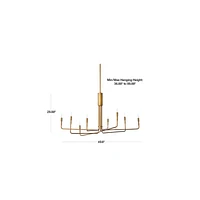 Clive 8-Arm Brass Chandelier Light
