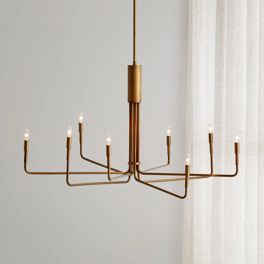 Clive 8-Arm Brass Chandelier Light