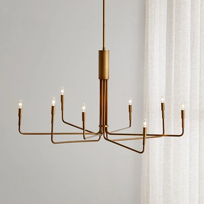 Clive 8-Arm Brass Chandelier Light