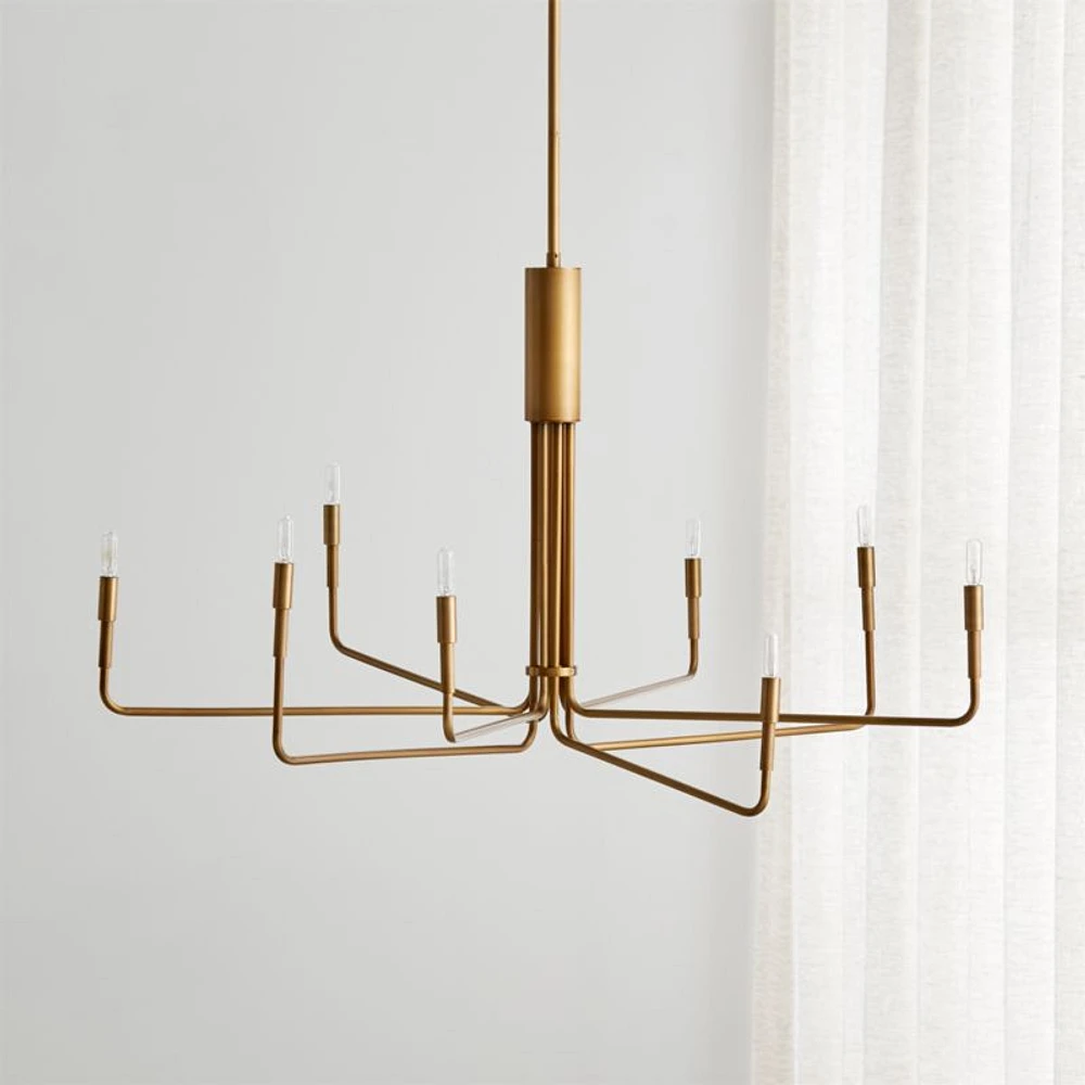Clive 8-Arm Brass Chandelier Light