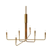 Clive 6-Arm Brass Chandelier Light