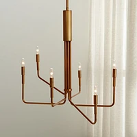 Clive 6-Arm Brass Chandelier Light