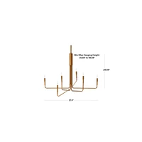 Clive 6-Arm Brass Chandelier Light