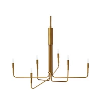 Clive 6-Arm Brass Chandelier Light