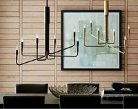 Clive 6-Arm Brass Chandelier Light