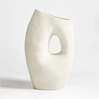 Clyborne Textured White Ceramic Vase 16"