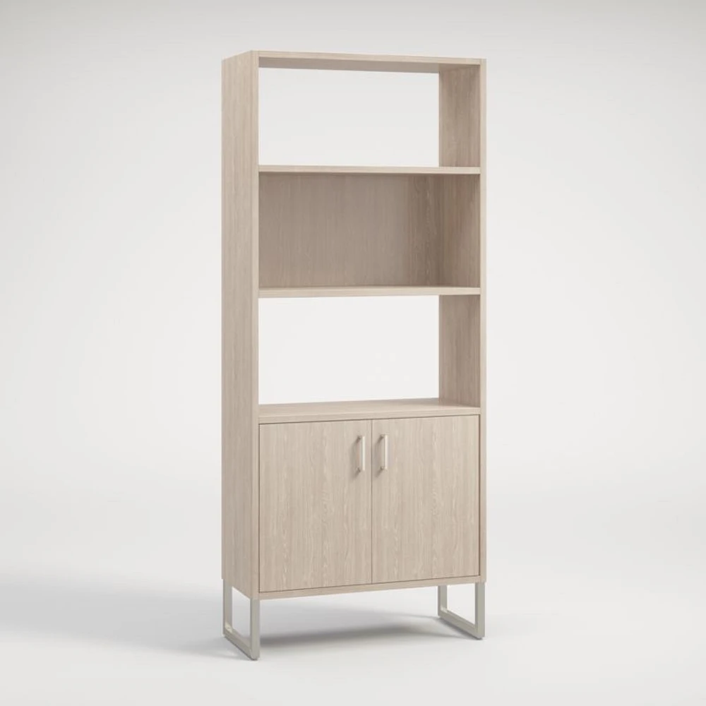 Clybourn Pickled Oak 32" Storage Bookcase