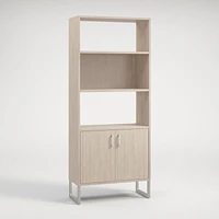 Clybourn Pickled Oak 32" Storage Bookcase