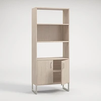 Clybourn Pickled Oak 32" Storage Bookcase