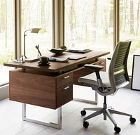 Clybourn Walnut Executive Desk