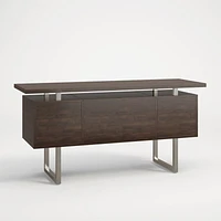 Clybourn Charcoal Cherry Executive Desk